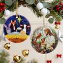 Christian Gift: Jesus with Cardinals Ornament | Christian Christmas Ornaments (Christmas Tree Ornaments), Religious Holiday Decor, Jesus Christ Decoration, Religious Gifts & Xmas Gifts