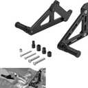 NICECNC Black Dirt Bike Passenger Foot Peg Footrest Bracket Set Compatible with KTM 125-450 XC/SX/XCF/SXF 2023-2025 150-500 EXC/EXCF/XCW/XCF-W/XW-F 2024-2025,Aluminum
