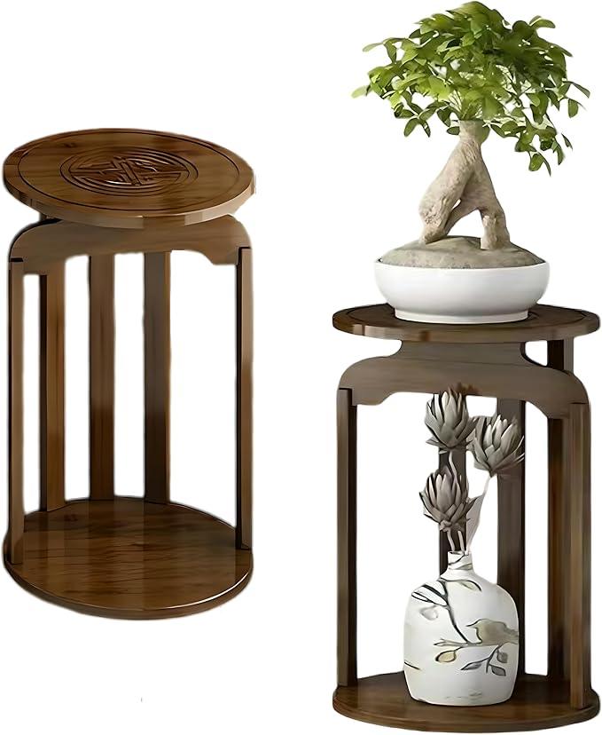 perlifefect Plant Stand, Display Stand For Plant, Antique and Crafts, Indoor/Outdoor Wood Plant Holder, Flower Pot Stand, Sturdy Planter Stand, Display Stand (45CM/18-INCH)