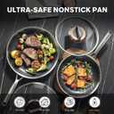 Hybrid Nonstick 12-Inch Frying Pan with Lid,Non stick Frying Pan,PFAS PFOA PTFE Free,Stay-Cool Handle, Dishwasher-Friendly, Oven-Safe Up to 600F, Induction Ready, Compatible with All Cooktops