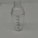 FEOOWV Plastic Cocktail Shaker,Drink Mixer Hand Shaker Cup with Scales,Transparent (1, 17 oz / 500cc)