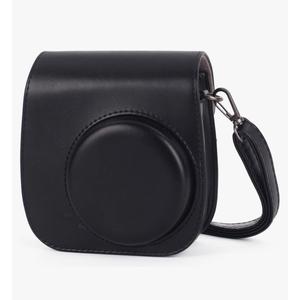 Phetium Instant mini 12 Camera Protective Case Compatible with Instax Mini 12 11,PU Leather Bag with Pocket and Adjustable Shoulder Strap (Black)