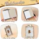 Qunclay 2 Pcs 4 x 6 Inches Vintage Picture Frames Antique Baroque Ornate Resin Rectangle Oval Photo Frames with Glass Front Tabletop and Wall Decor for Home Wedding Christmas Party Decor(Silver)