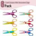 Mr. Pen- Craft Scissors Decorative Edge, 6 Pack, Vintage Colors, Zig Zag Scissors for Crafting, Scrapbooking, Fancy, Pattern, Design
