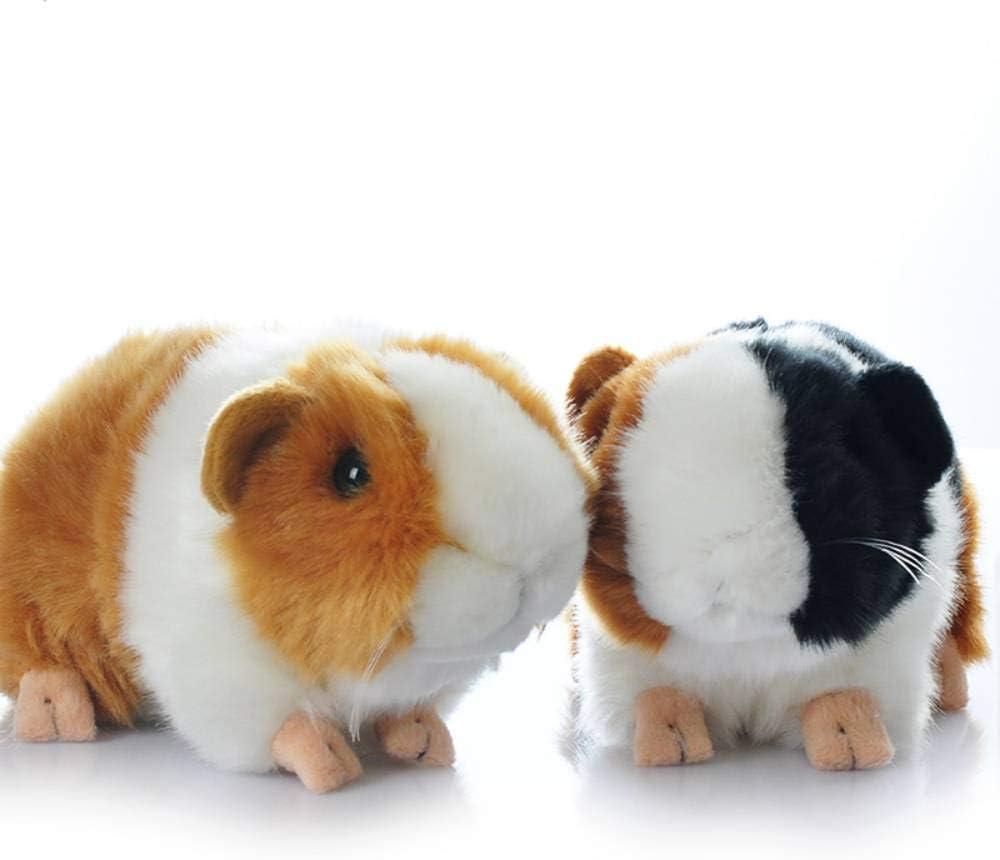 Cute rabbit 8 inch Guinea Pig Plush Toy Stuffed Animal Toy Plush Animal Doll (Black+Orange)