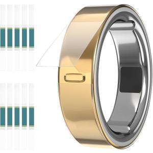 10 Pack Ultra Thin Transparent Protector for Oura Ring Gen 4/3, Invisible Clear Full-Cover Scratch-Resistant Film Wrap for Smart Rings Skin (Size 9/10/11)