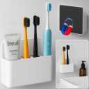 Magnetic Toothbrush Holder for Cruise Ships, Wall-Mounted Bathroom Organizer, Compact Travel Accessories, Cruise Essentials 2025&2026