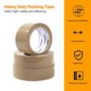 Anyknow Brown Packing Tape 6 Rolls Heavy Duty Packing Tape with 1 Dispenser - 2.5mil x 1.88" x 60Y Strong Adhesive Packaging Tape for Carton Sealing, Shipping, Mailing & Storage