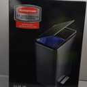 Rubbermaid Elite Stainless Steel Metal Dual Stream Step-On Trash, 10.5-Gallon, Charcoal, Wastebasket Home/Kitchen, Trash and Recycle Bin Combo