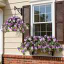 Hommyea Artificial Flowers for Outdoor Decor 2 Pcs Silk Fake Flowers, UV Resistant Faux Flowers for Outdoor Planters No Fade Spring Summer Flowers for Home Porch Garden Patio Yard Decorations