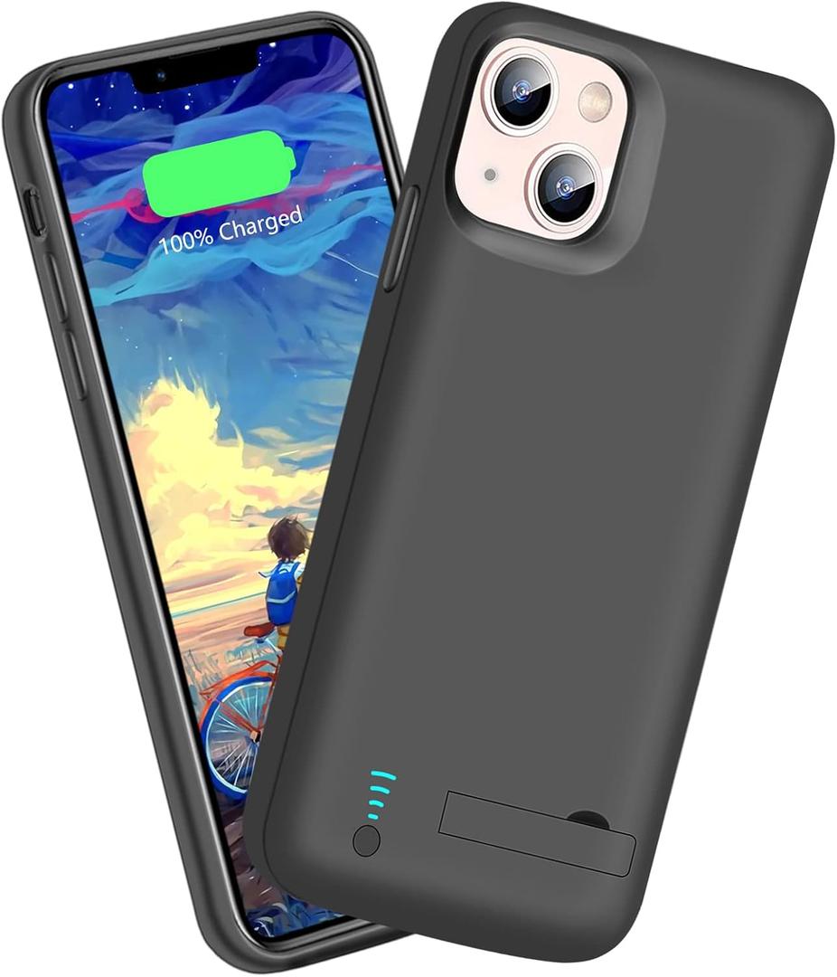 Sitong [Upgraded Battery Case for iPhone 12 mini & iPhone 13 mini, 4000mAh Rechargeable Extended Battery Charging/Charger Case, Add 100% Extra Juice (5.4 Inches) Black