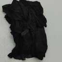 BORIFLORS Women's Sexy Ruched Bodycon Midi Dresses Square Neck Sleeveless Ruffle Hem Club Party Tank Dress (Large, Black)