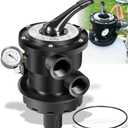 sixcow Replacement for Hayward SP0714T VariFlo XL Top Mount Multiport Valve Part for Above-Ground Pro- or VL Series Sand Filter, 1.5 Inch Plumbing, 7-Position Control Valve
