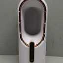 Desk Fan Bladeless, 11.8 Inch Office Fan Small, Quiet, 3 Speed Adjustment, Touch Control, Easy to Clean, Desk Fans Small Quiet, Ideal for Office, Living Room, Bedroom (White/Gold)