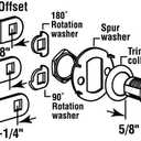 Prime-Line U 9942 Drawer and Cabinet Lock  Secure Important Files and Drawers, 5/8 in., Diecast Housing with Brass Finish, Fits on 5/16 in. Max Panel Thickness (1 Kit)