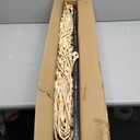 Handmade Beaded Curtain for Doorway and Window - Bamboo Wooden Beads Room Divider - Boho Rustic Home Store Decor, 35.5 x 75 Inches Natural