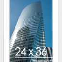24x36 Poster Frame, Display Pictures 20 x 30 with Mat, White