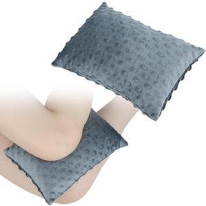 Soft Knee Pillow Leg Pillows 11" x 7.8" Small Hip Support Pillows Between Legs for Side Sleepers Sciatica Joints Pain Relief Machine Washable Post Surgery Cushion Gifts, Minky Dot Dark Gray
