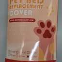 Waterproof Dog Bed Cover - Luxury Vegan Leather, Lambskin Feel | Fur/Drool-Proof, Scratch Resistant, Machine Washable | Wipe Clean | Cover Only (41" x 27") (Light Elephant Grey)