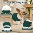 Lorehelina Dog Sweater for Medium Dogs Argyle Cable Knit Turtleneck Pullover Winter Clothes for Boys Girls Stretch French Bulldog Dachshund Corgi Pug Beagle Christmas Pet (M, Green)