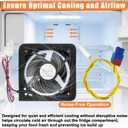 Upgraded DA81-06013A Refrigerator Evaporator Fan Motor Compatible with Samsung Fridge Evaporator Fan Motor No Noise with DA32-10105X Refrigerator Temperature Sensor RF263BEAESR RF260BEAESR Fan Motor