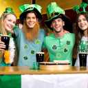 2 x JarThenaAMCS 48Pcs St. Patrick's Day Iron-On Sew-On Patch 2.4 Inch Shamrock Heat Transfer Iron Patches Lucky Clover Embroidered Cloth Patches for Irish DIY Crafts Clothing Fabric