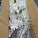 Giegxin 2 Pcs Artificial Cherry Blossom Tree 3.9 FT Fake Faux Sakura Flowers Potted Plant Indoor with Plastic Nursery Pot for Home Porch Bedroom House Entryway Office Outdoor (White)