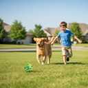 Dog Toy Ball, Interactive Dog Ball, Makes a gurgling Sound When Shaken, for Training and Herding, 4.33 inches (11 cm)