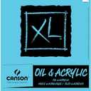 Canson XL Series Oil and Acrylic Paper Pad, 11" x 14", Canvas-Like Feel, 136 lb. (290gsm), Tape Bound, 24 Sheets/Pad