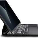 Doohoeek New Pull-Out Keyboard Folio for iPad Pro 11-inch (M4) (A2836, A2837) 2024, iPad Pro 11" 2024 Floating Keyboard Case Magnetic Magic-Style Bluetooth Keyboard with Touchpad & Lighting Keys