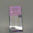 BTArtbox Press On Nails Short - White Soft Gel Press On Nail, Square Chrome Nail Tips Glue On Nails, Reusable Stick On Nails in 15 Sizes - 30 Soft Gel Fake Nails Kit, Vanilla Glazed