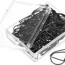 MECCANIXITY Paper Clip Drop-Shaped Cute Decorative Clips Bookmarks with Box 1.3 Inch Black for Organize Office Home, Pack of 100