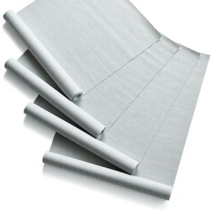 Replacement Fabric Panels for Sliding Glass Door (4-Pack, 23"x96"), Fabric Only, Natural Woven Blind Slats, Trimmable, Sheer, Track & Bottom Rail Not Included,Sliver Gray