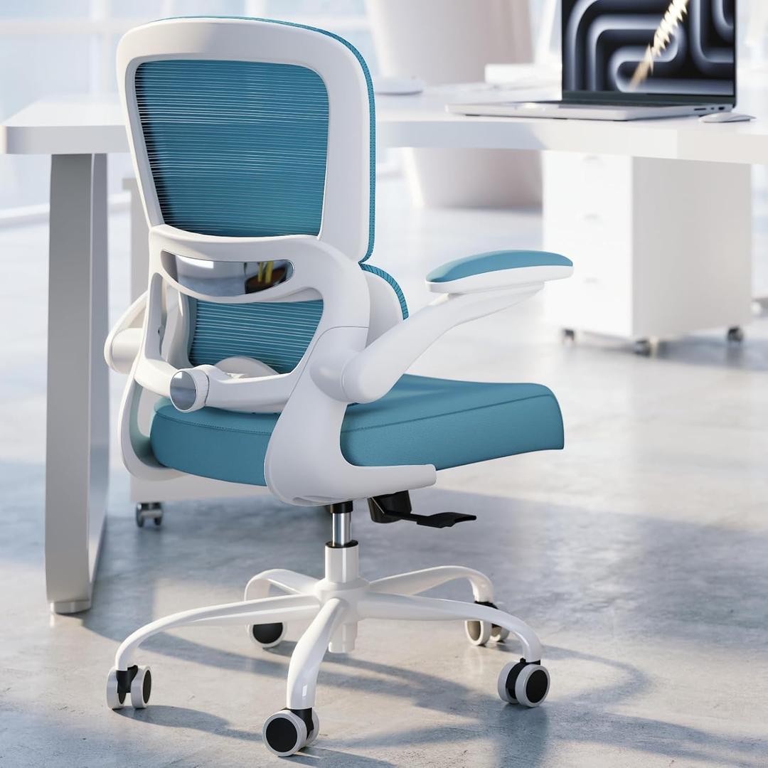 TRALT Office Chair - Ergonomic Desk Chair with Adjustable Lumbar Support, Mesh Computer Chair, Executive Chair for Home Office Comfortable Lumbar Support (1, Deep Blue)