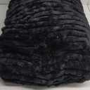 Smoofy Fluffy Twin Comforter Sets 2 Pieces - Black Fleece Fluffy Comforter Set, Luxury Fuzzy Twin Bedding Set, Soft Warm Comforter All Season, Heavy Faux Fur Comforter with Pillow Cases