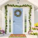 Ceenna Spring Welcome Doormat Outdoor Spring Coir Door Mat Flowers Butterfly Front Door Mat Indoor Non Slip Floral Front Porch Rugs for Home Entrance Decoration, 16 x 24 Inch
