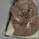 3 Pack Women's Cotton Long Sleeve Mock Turtleneck Tops Ribbed Lettuce Trim Slim Fit Shirts Thermal Base Layer (Black, Khaki, Cream | Small)