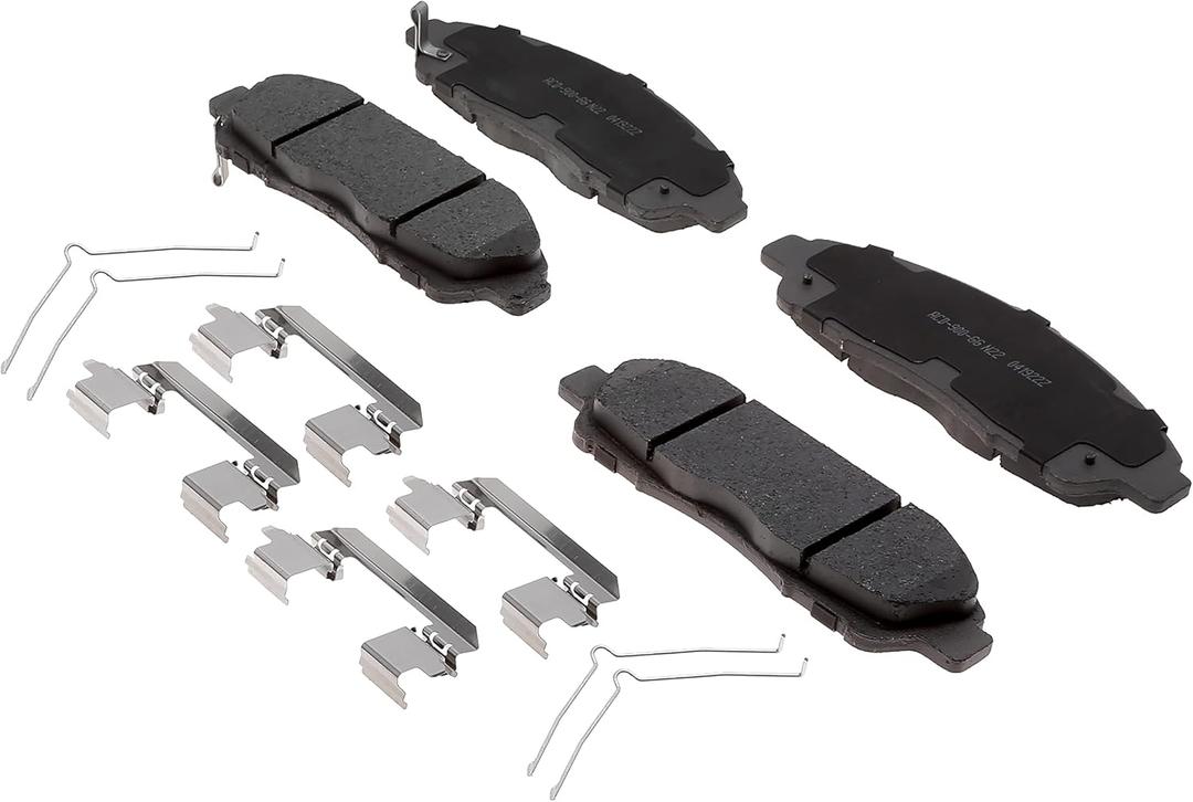 ACDelco Silver 14D1896CHF1 Ceramic Front Disc Brake Pad Kit with Springs and Clips