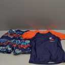 Boys Short Sleeve Rash Guard Swimsuit Set with Swim Trunks for 7-8Years