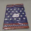 Larponder Patriotic 4th of July Table Runner, Red Blue Fireworks | America Memorial Day Independence Day for Home Kitchen Holiday Party Table Decora (13x72 Inch)