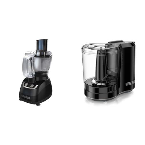 BLACK+DECKER 8-Cup Food Processor, Black, FP1600B &, Improved Assembly, HC300B FreshPrep 3-Cup Electric Food Chopper, capacity, Was used