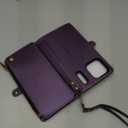 Defencase for iPhone 17 Pro Max Magnetic Wallet Case Compatible with Magsafe with RFID Blocking Zipper & Card Holder for Women Men PU Leather Strap Detachable Case for iPhone 17 Pro Max 6.9", Purple