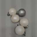 12 Pcs Modern Neutral Christmas Ball Ornaments Set 2.4 Inch Rustic Silver Pearl White Xmas Baubles Shatterproof Textured Farmhouse Modern Christmas Decor for Tree Holiday Indoor Home Decor