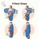 3-Pack Organic Baby Swaddle Sleep Sacks - Swaddles for Newborns, Infant 0-3 Months, Baby Girls, Boys, Soft & Snug Newborn Sleep Sack, Nursery Swaddling Blankets (Frost, OS)