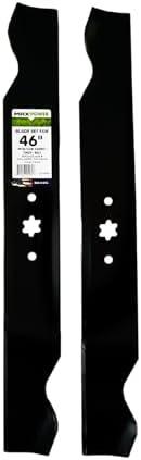 MaxPower 561544B 2-Blade Set for 46 Inch Cut MTD/Cub Cadet/Troy-Bilt Replaces 942-04244, 942-04290, 942-04244A, 742-04290, 742-04244, Black