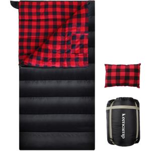 0 Degree Sleeping Bag Cotton Flannel Winter Cold Weather for Adults XXL Sleeping Bag 4 Season Big and Tall with Pillow Compression Sack