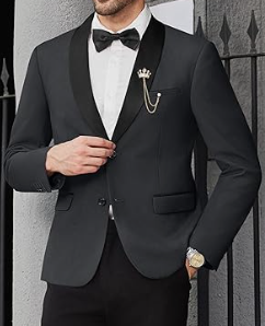 COOFANDY Men Tuxedo Jacket Slim Fit Blazer Suit Jacket Prom Dinner Party Wedding, Medium