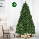 Pre-Lit 8' Premium Spruce Artificial Christmas Tree Hinged 660 LED Lights Pine
