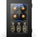 Electactic Wine Cooler Refrigerator with Glass Door, Mini Wine Fridge for Red, White and Champagne, Built-in Wine Cellar, 40-61F Digital Temperature Control, Indoor Use