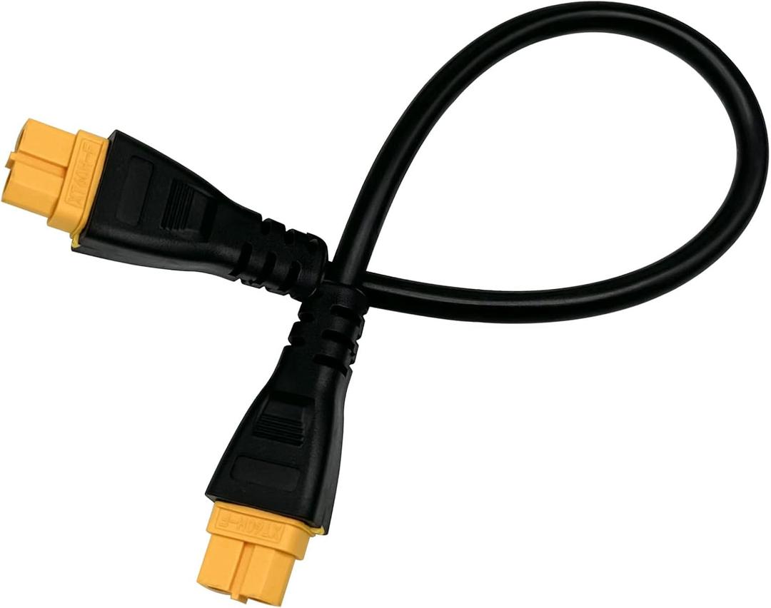 XT60 Extension Cable XT60 Female to Female Connector for RC Battery Portable Power Station Solar Panel (30CM)